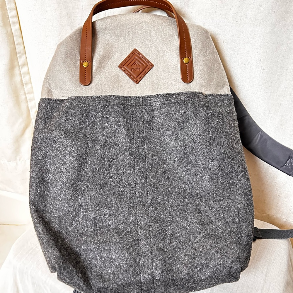 Epic Computer Backpack Bag With Tan Strap Handles. - image 1